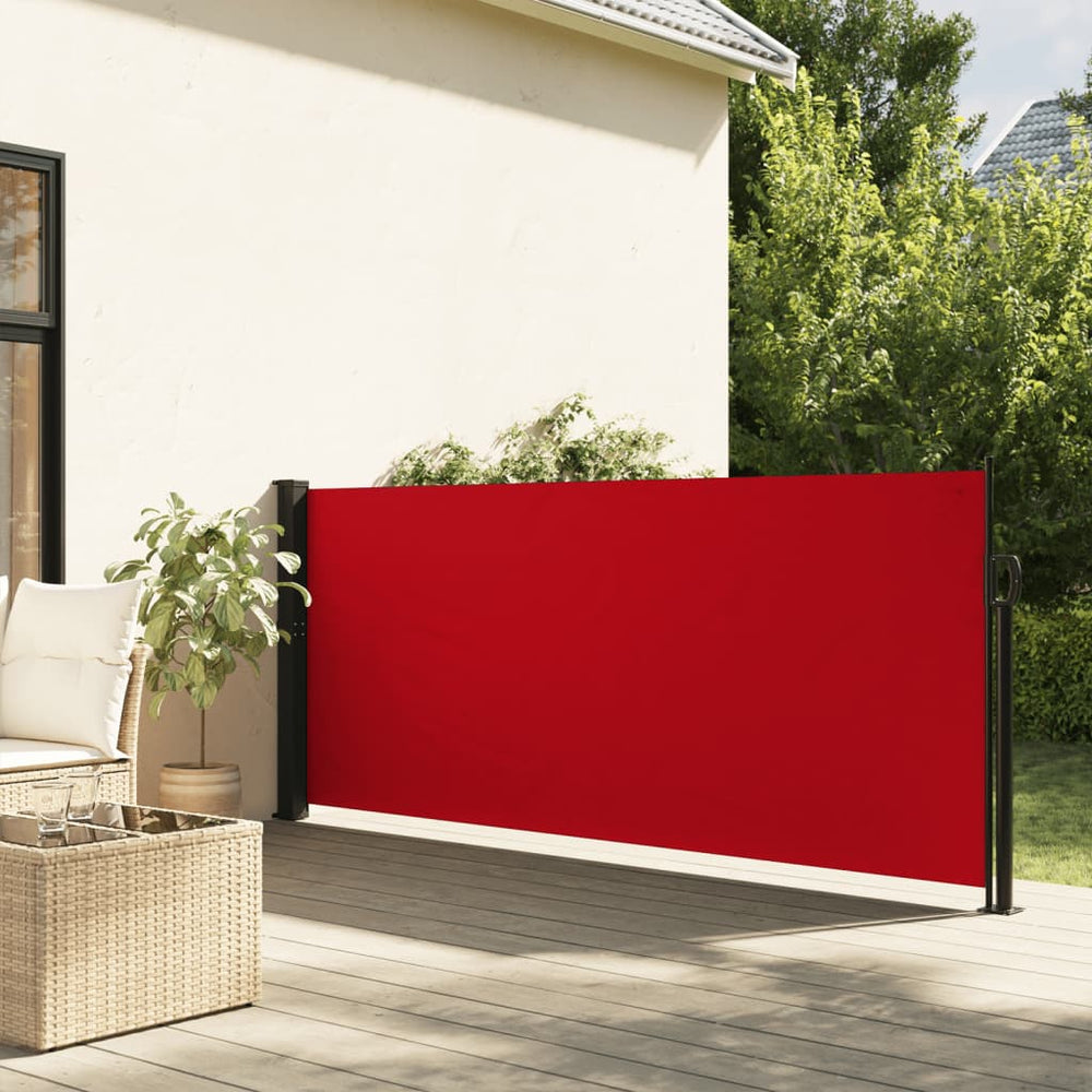 vidaXL Store latéral rétractable rouge 140x600 cm