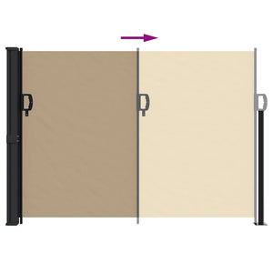 Ausziehbare Seitenmarkise Beige 140x600 cm