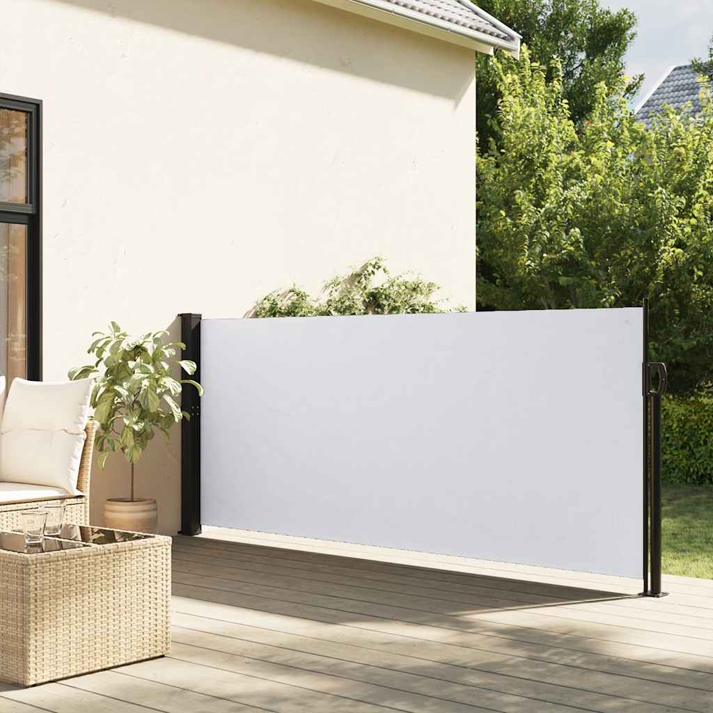 Ausziehbare Seitenmarkise Weiß 140x600 cm