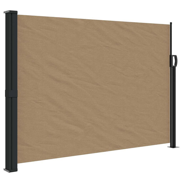 Ausziehbare Seitenmarkise, Taupe, 140x600 cm