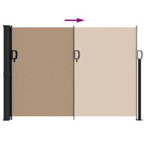 Ausziehbare Seitenmarkise, Taupe, 140x600 cm