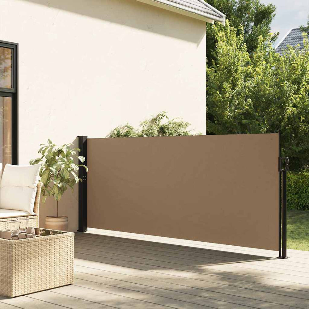 Store latéral rétractable vidaXL taupe 140x600 cm