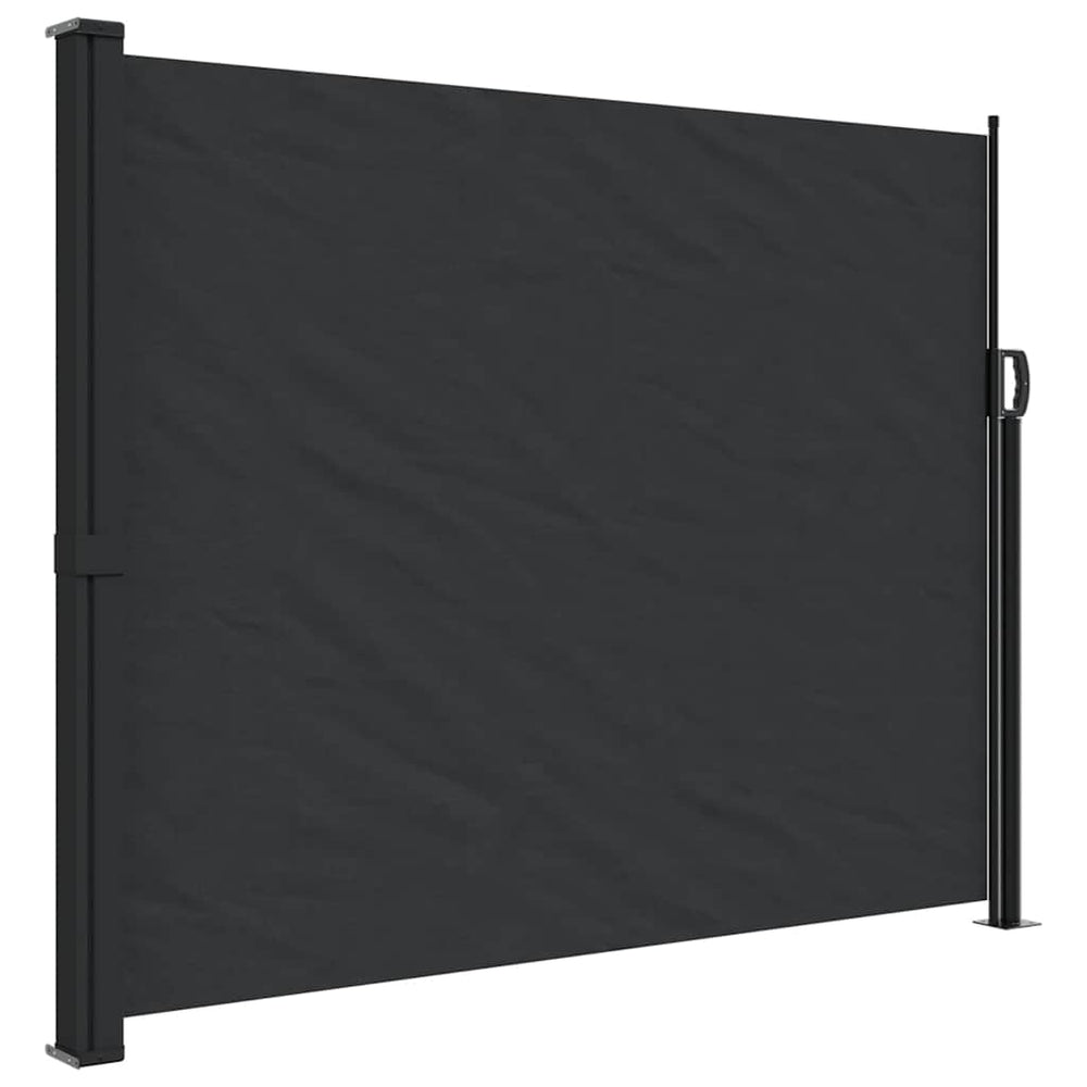 Ausziehbare Seitenmarkise, Schwarz, 160x600 cm