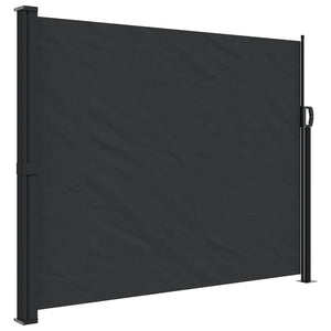 Ausziehbare Seitenmarkise, Schwarz, 160x600 cm