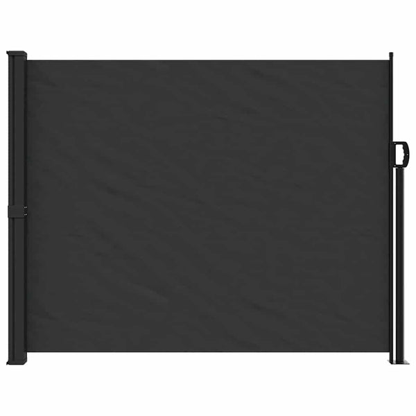 Ausziehbare Seitenmarkise, Schwarz, 160x600 cm
