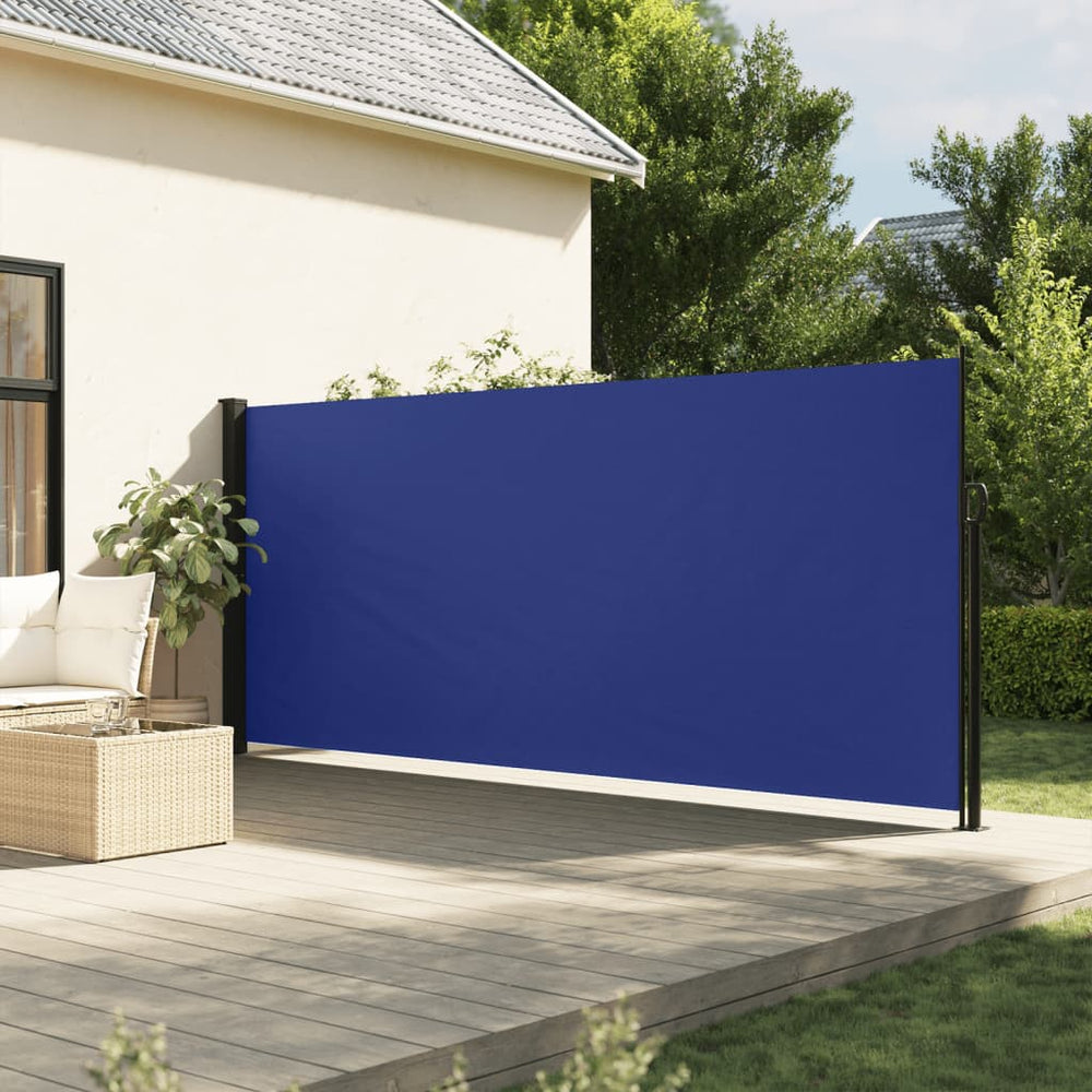 Store latéral rétractable vidaXL Bleu 160x600 cm