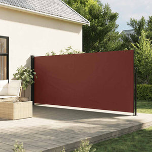 Ausziehbare Seitenmarkise Braun 160x600 cm