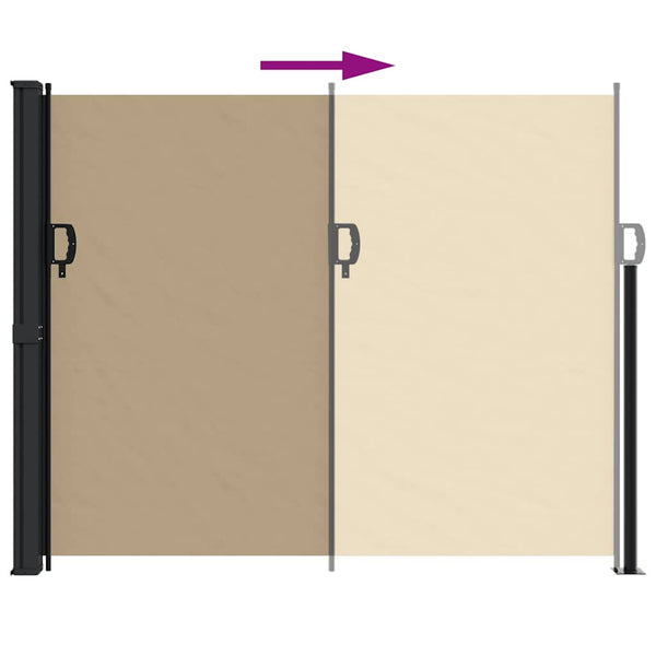 Ausziehbare Seitenmarkise Beige 160x600 cm