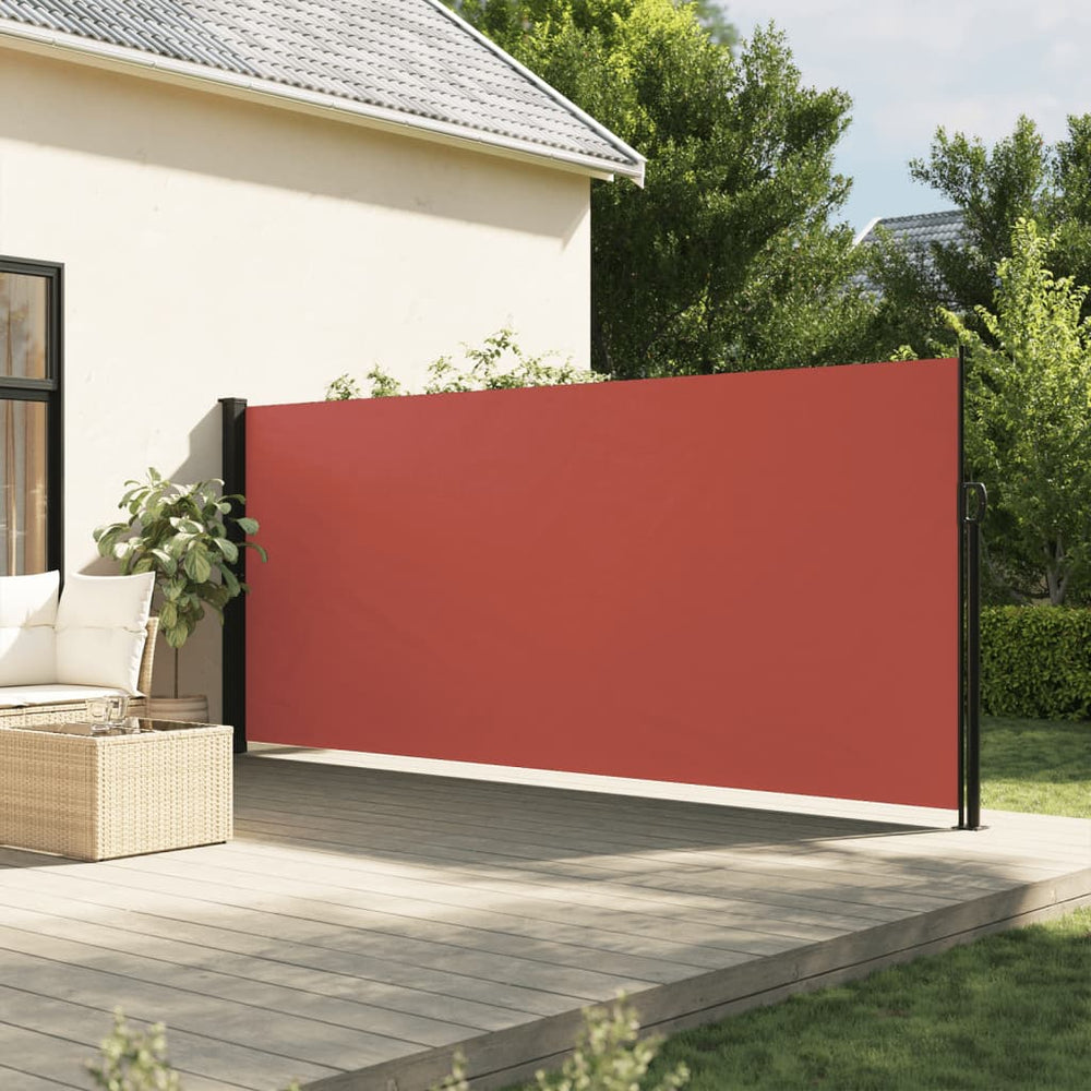 Store latéral rétractable vidaXL Rouge terre cuite 160x600 cm