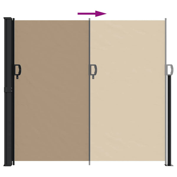 Ausziehbare Seitenmarkise Taupe 180x600 cm