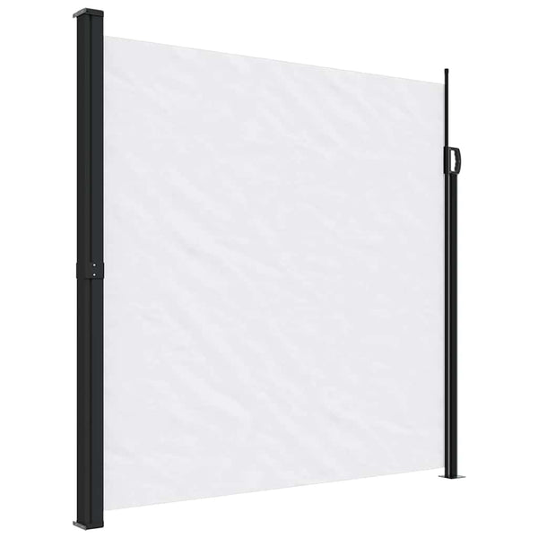 Ausziehbare Seitenmarkise Weiß 200x600 cm