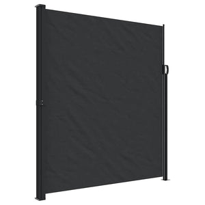 Ausziehbare Seitenmarkise Schwarz 220x600 cm