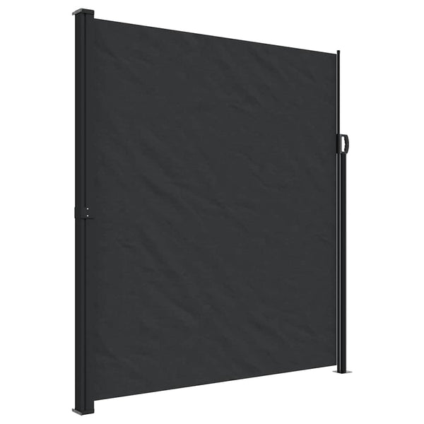 Ausziehbare Seitenmarkise Schwarz 220x600 cm