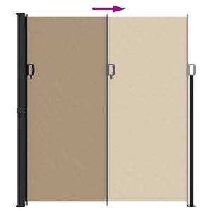 Ausziehbare Seitenmarkise Taupe 220x600 cm