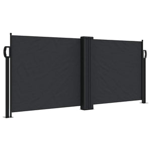 Ausziehbare Seitenmarkise Schwarz 100x600 cm
