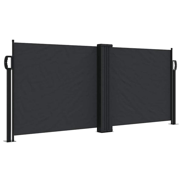 Ausziehbare Seitenmarkise Schwarz 100x600 cm