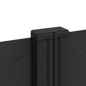 Ausziehbare Seitenmarkise Schwarz 100x600 cm