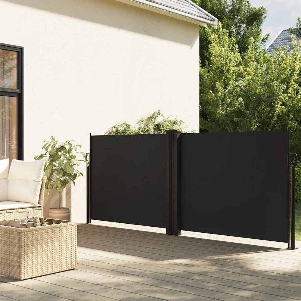 vidaXL Store latéral rétractable Noir 100x600 cm