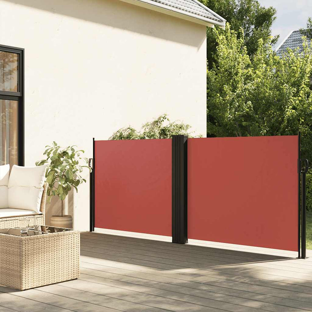 vidaXL Store latéral rétractable Terre Cuite 100x600 cm