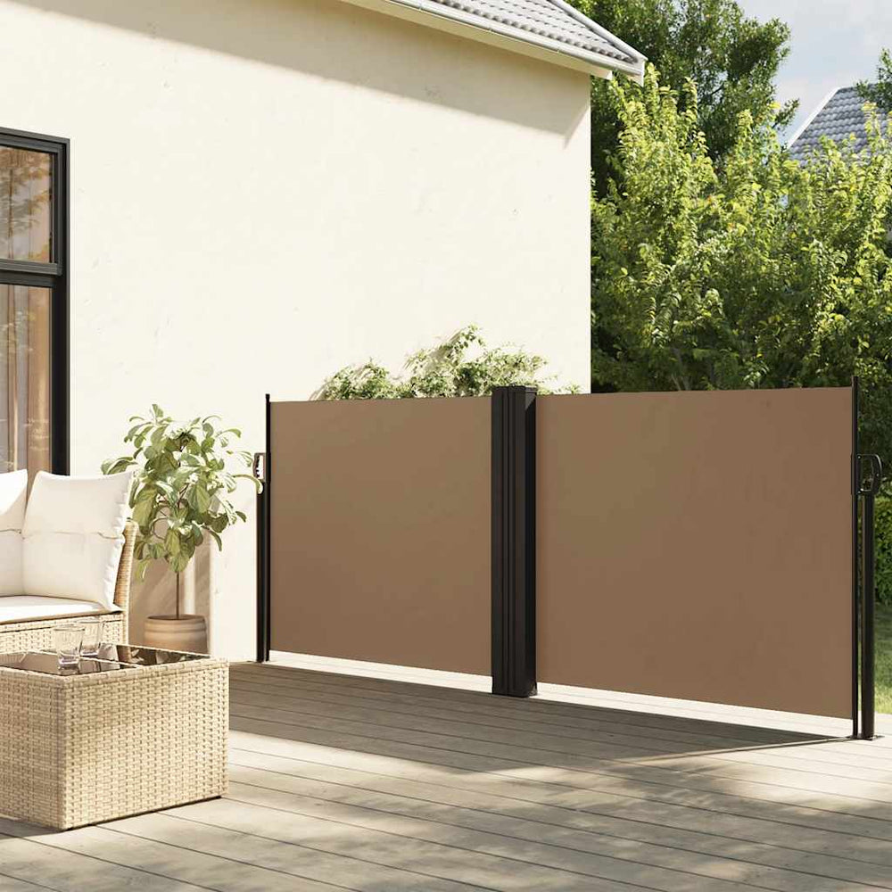 Store latéral escamotable vidaXL taupe 100x600 cm