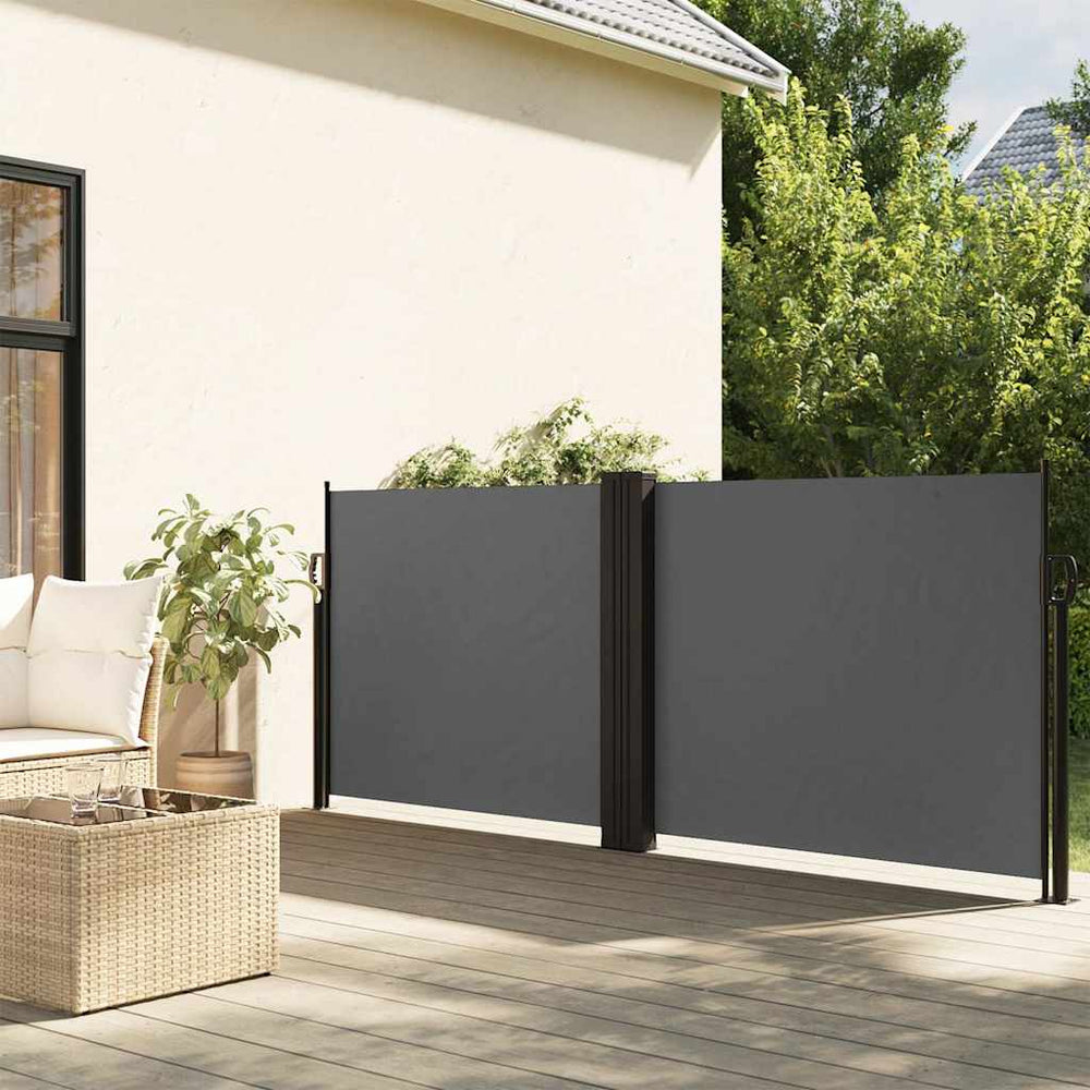 vidaXL Auvent latéral rétractable anthracite 120x600 cm
