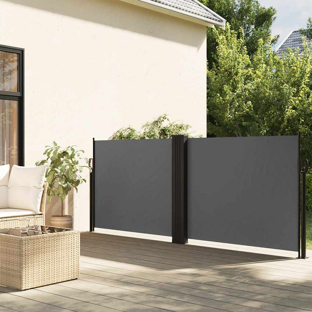 Ausziehbare Seitenmarkise Anthrazit 120x600 cm