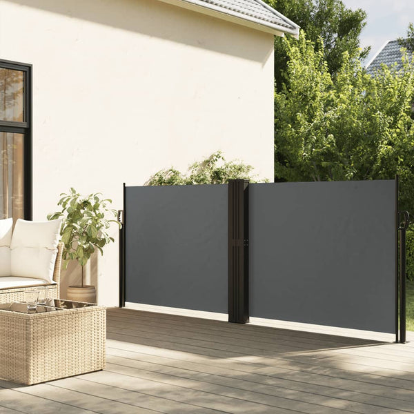 Ausziehbare Seitenmarkise Anthrazit 140x600 cm