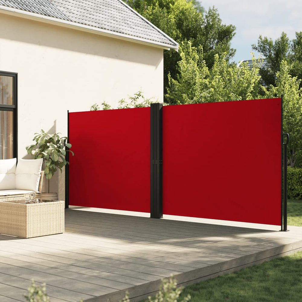 Store latéral rétractable vidaXL Rouge 160x600 cm