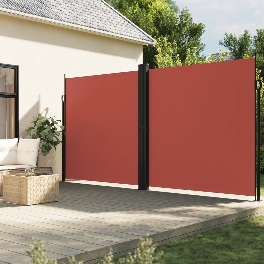 Ausziehbare Seitenmarkise Terrakottarot 200x600 cm
