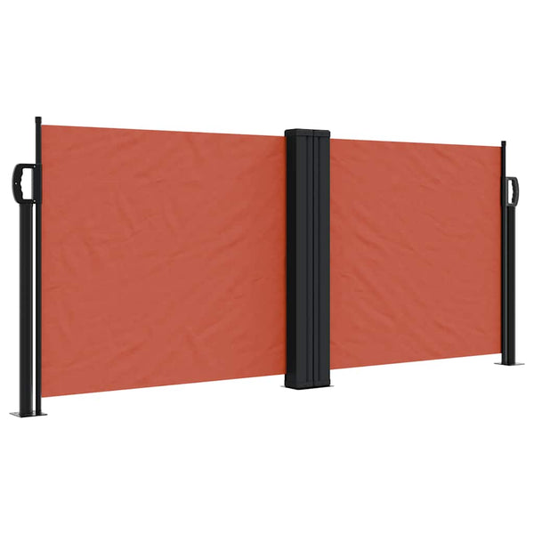 Ausziehbare Seitenmarkise Terrakotta 100x1000 cm