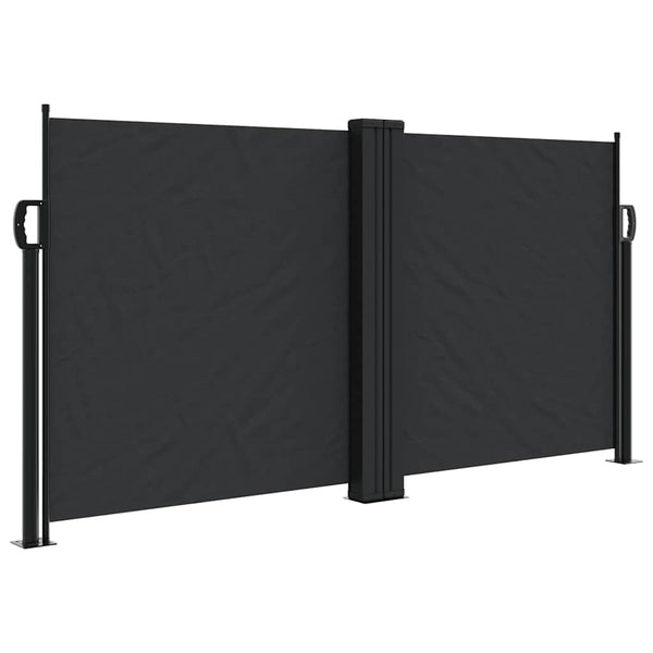 Ausziehbare Seitenmarkise Schwarz 120x1000 cm