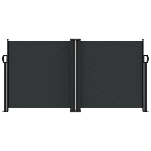 Ausziehbare Seitenmarkise Schwarz 120x1000 cm