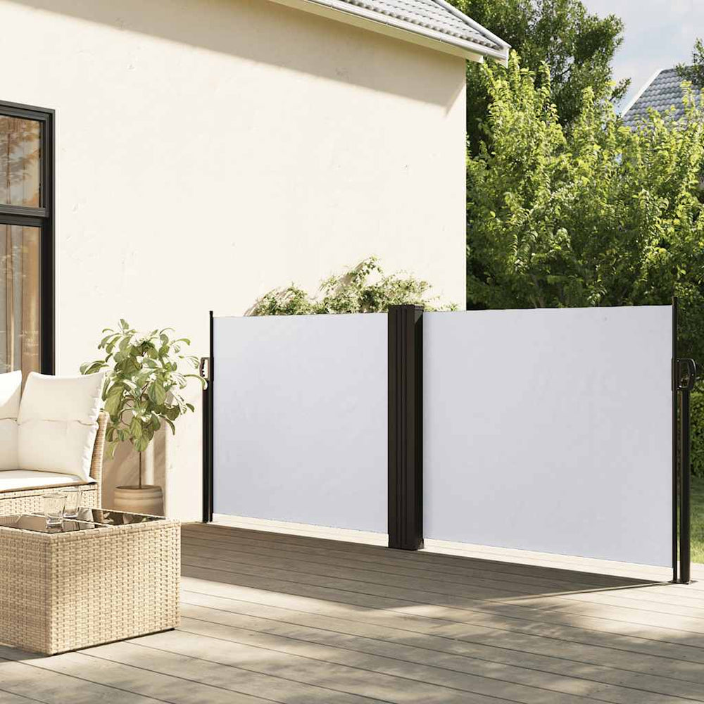 vidaXL Store latéral rétractable Blanc 120x1000 cm
