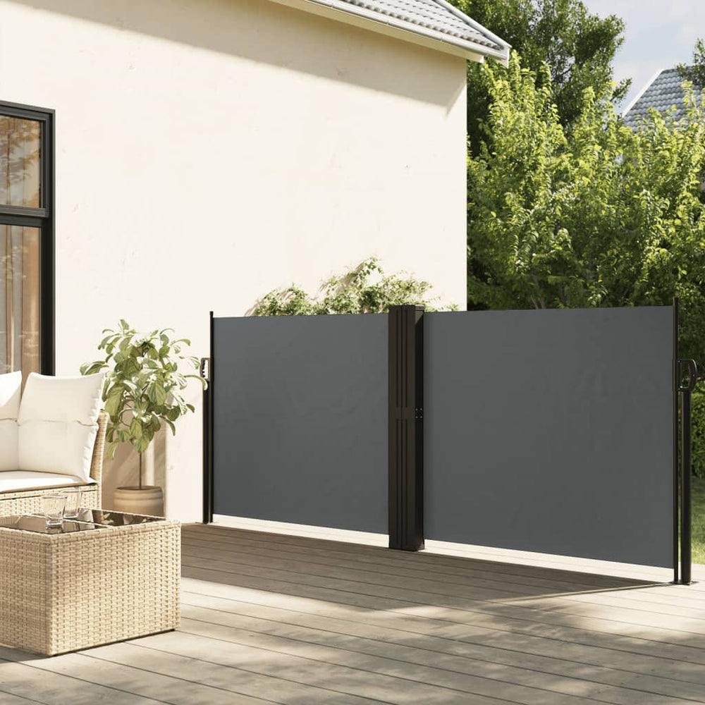 vidaXL Store latéral rétractable anthracite 140x1000 cm