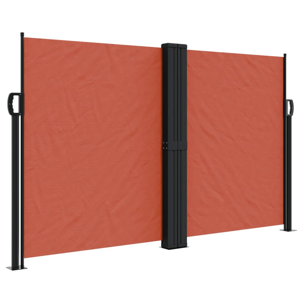 vidaXL Store latéral rétractable Rouge terre cuite 140x1000 cm