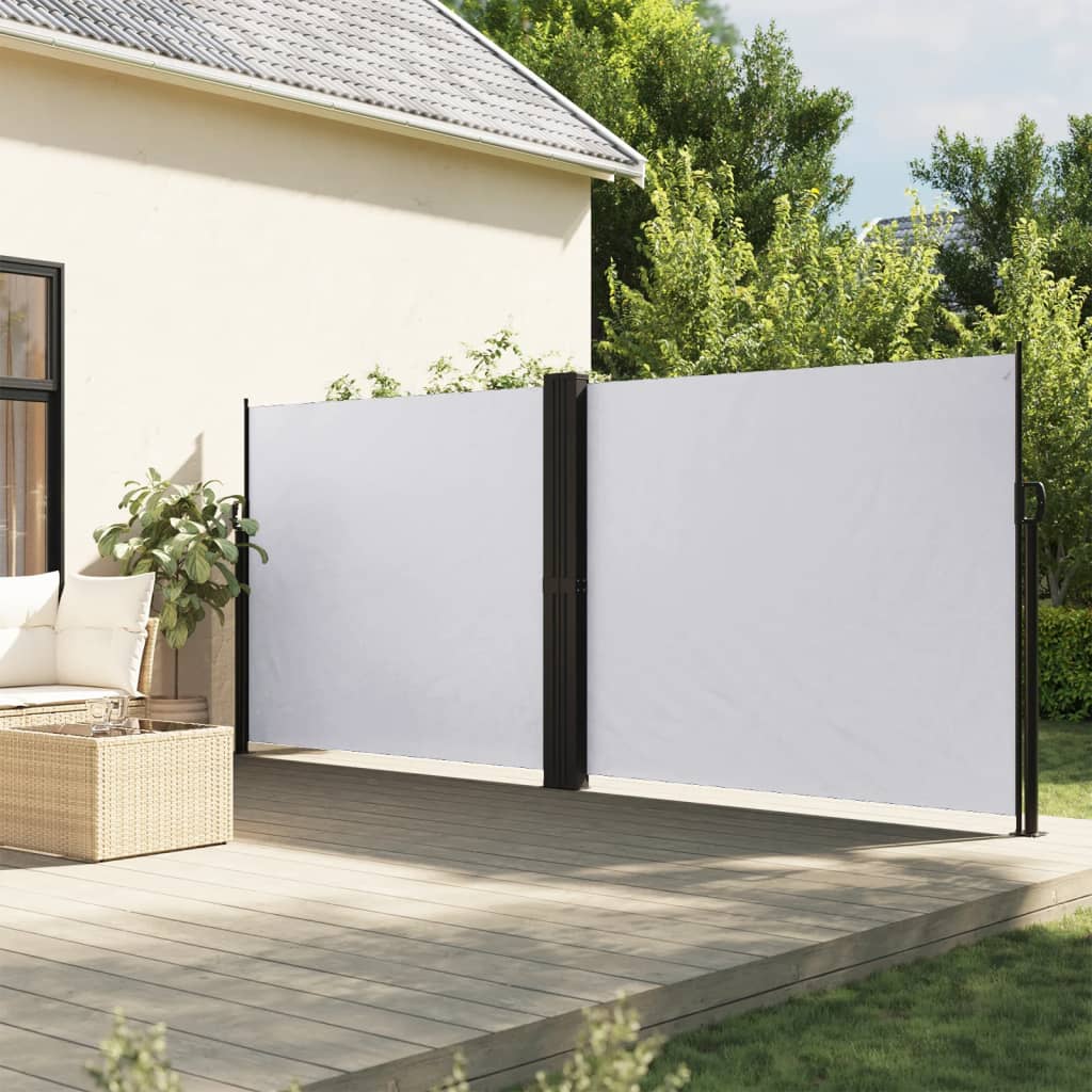 Ausziehbare Seitenmarkise, 160x1000 cm, Weiß