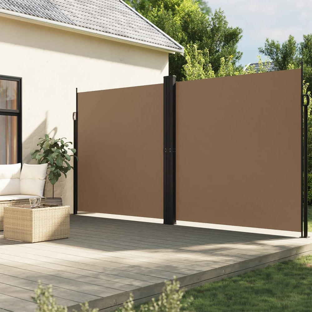 vidaXL Store latéral rétractable taupe 220x1000 cm