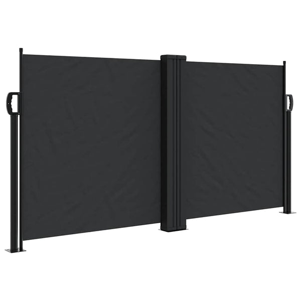 Ausziehbare Seitenmarkise, 120x1200 cm, Schwarz