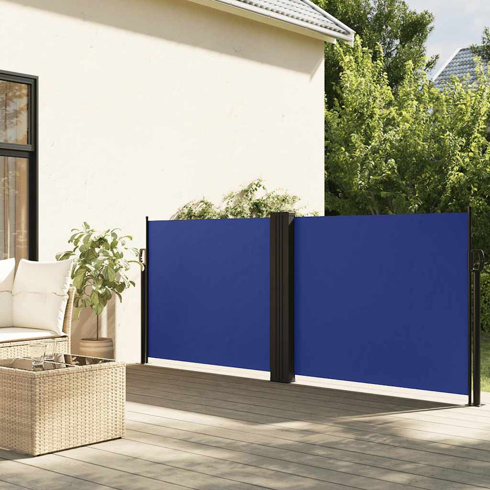 vidaXL Store latéral rétractable bleu 120x1200 cm