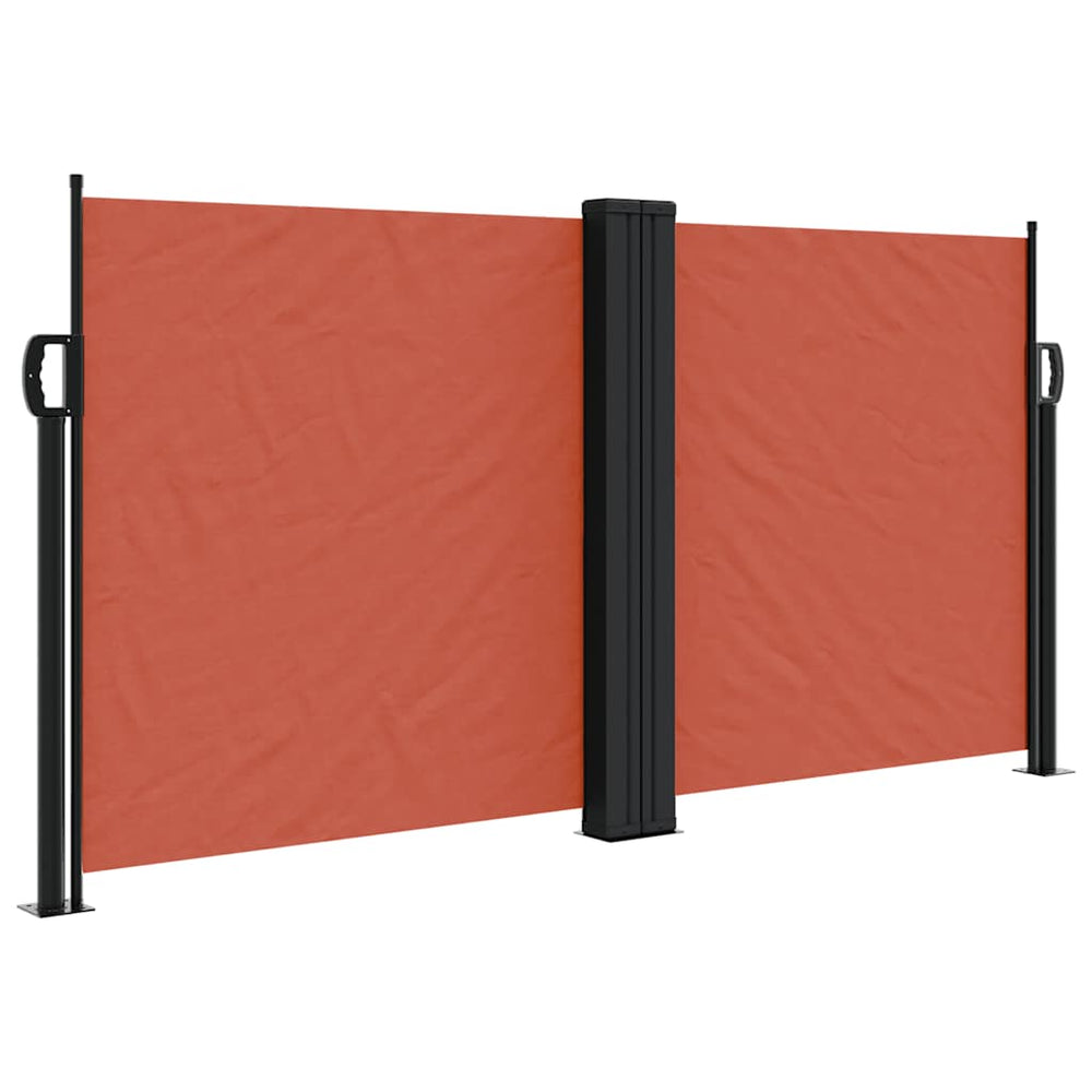 vidaXL Store latéral rétractable Rouge terre cuite 120x1200 cm