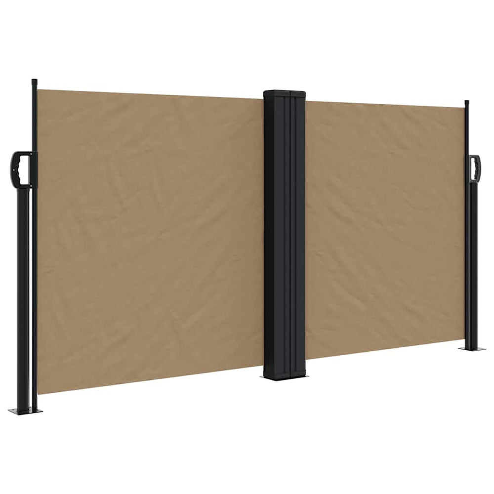 vidaXL Auvent latéral rétractable Taupe 120x1200 cm