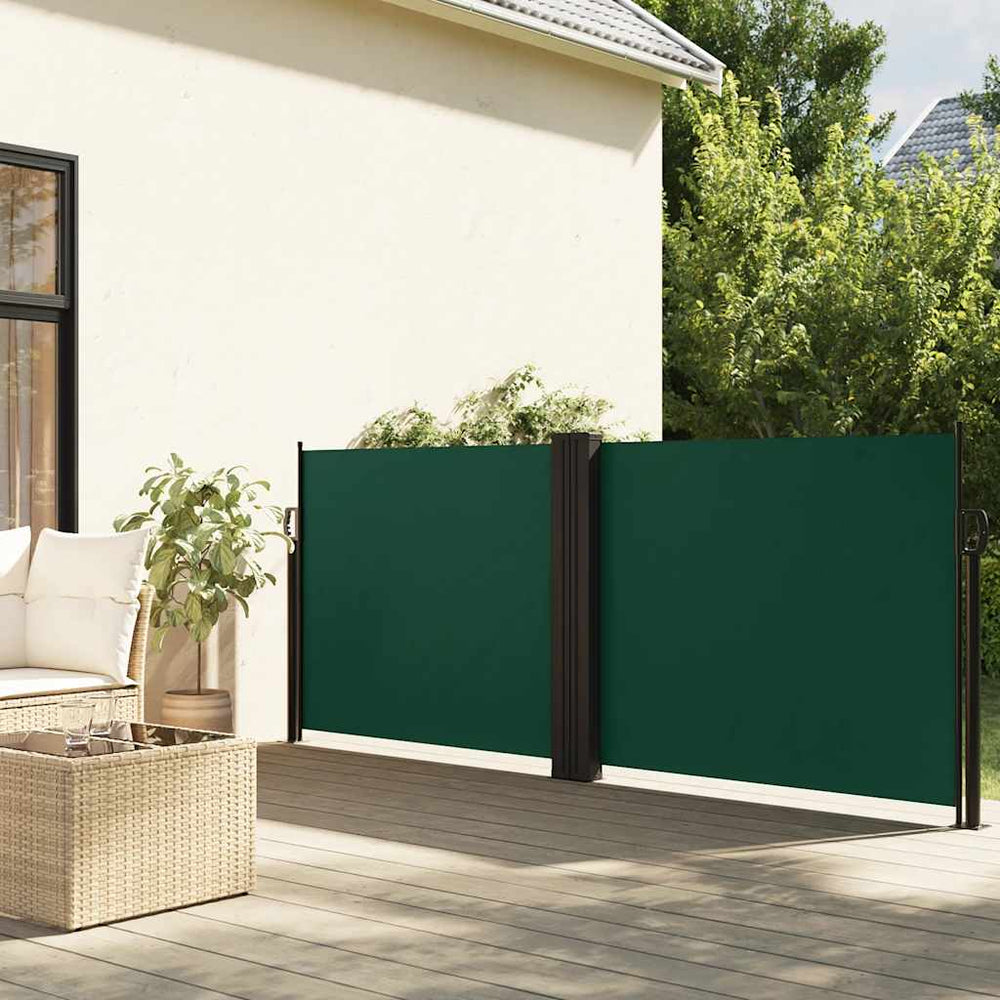 vidaXL Store latéral rétractable vert foncé 120x1200 cm