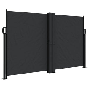 Schwarze Ausziehbare Seitenmarkise 140x1200 cm