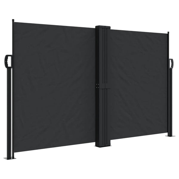 Schwarze Ausziehbare Seitenmarkise 140x1200 cm