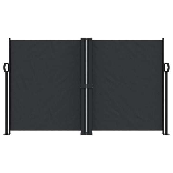 Schwarze Ausziehbare Seitenmarkise 140x1200 cm