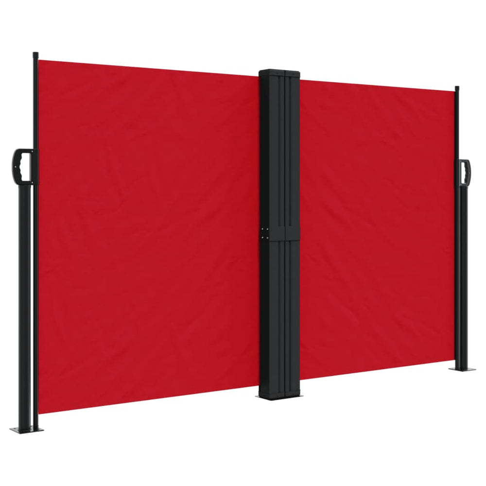 vidaXL Store latéral rétractable Rouge 140x1200 cm