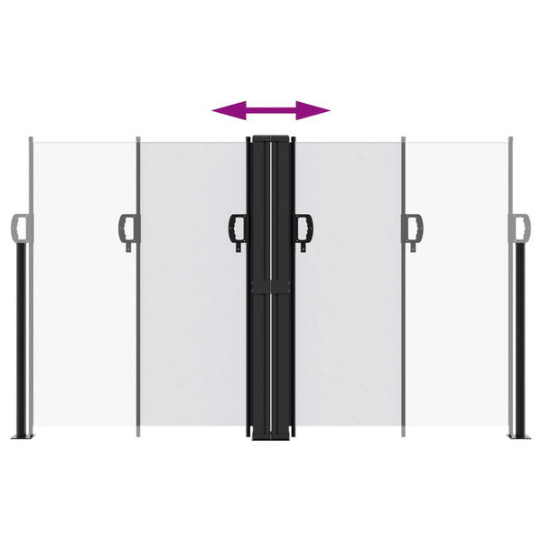 Ausziehbare Seitenmarkise Weiß 140x1200 cm
