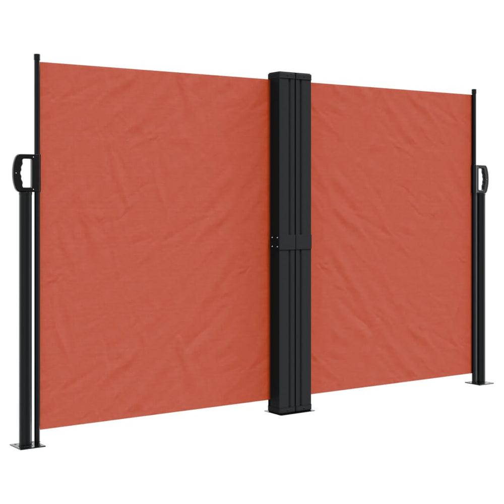 Store latéral rétractable vidaXL rouge terracotta 140x1200 cm