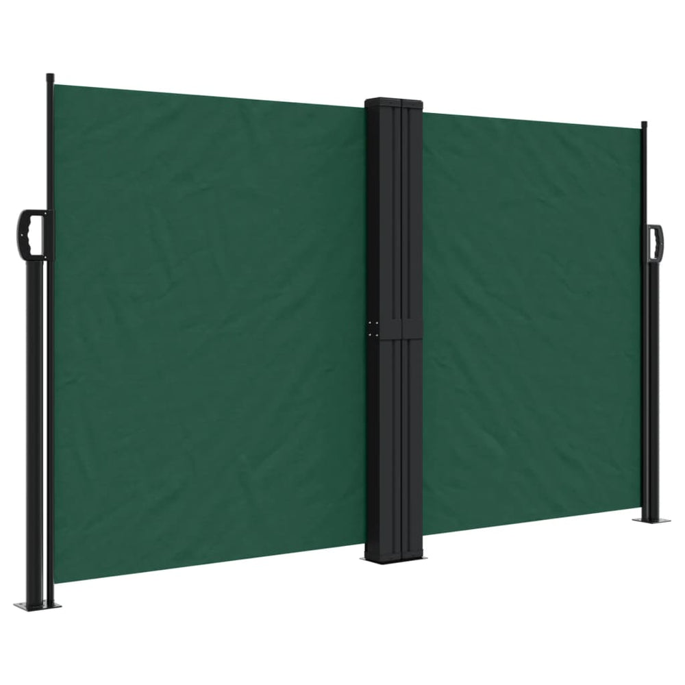 vidaXL Brise-vue latéral rétractable Vert foncé 140x1200 cm