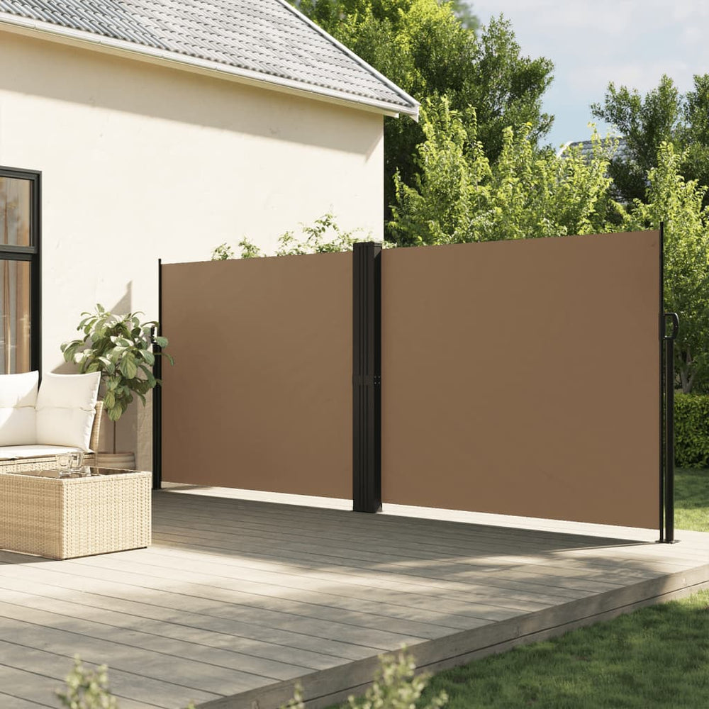 Ausziehbare Seitenmarkise Taupe 160x1200 cm